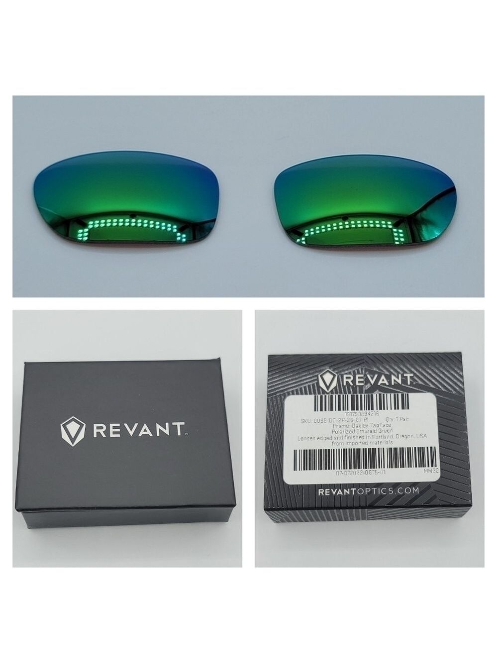 Sunglasses Lenses Revant Polarized Emerald Green For Oakley TwoFace NEW #685